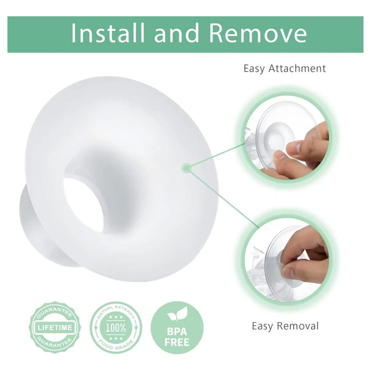 Momcozy 15mm Flange Insert for M5 Breast Pump - Soft Silicone Replacement Accessory