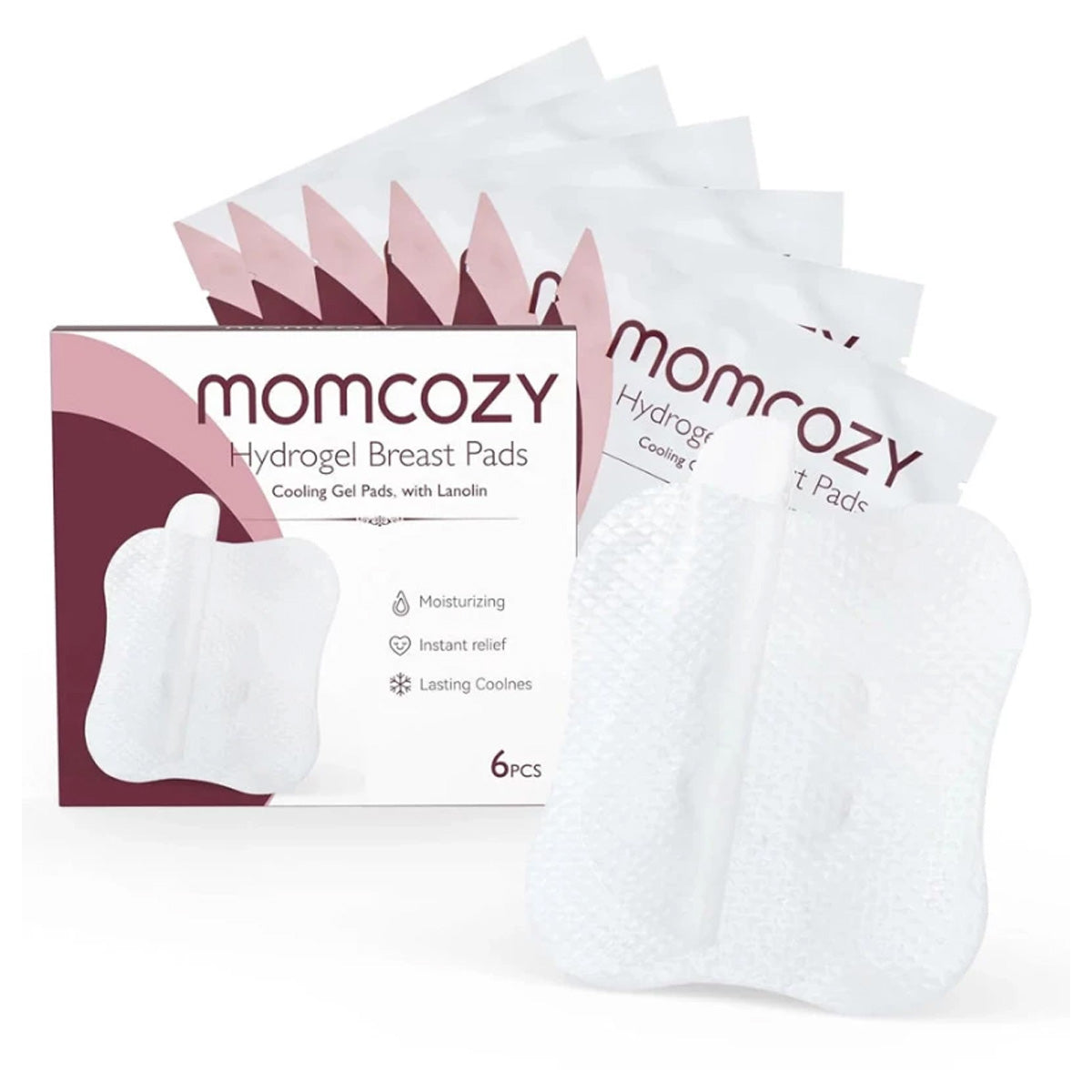 Momcozy Cooling Hydrogel Breast Pads for Soothing Nipple Relief and Nursing Comfort