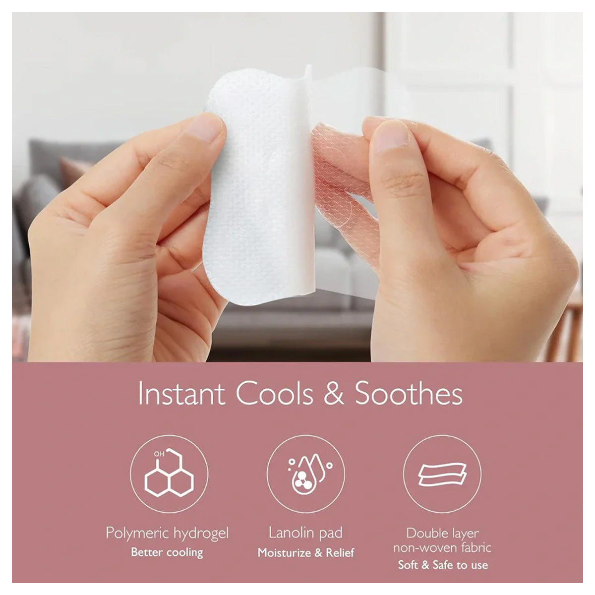 Momcozy Cooling Hydrogel Breast Pads for Soothing Nipple Relief and Nursing Comfort