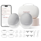 Momcozy M9 Hands-Free Double Wearable Breast Pump with Mobile App Control - Grey