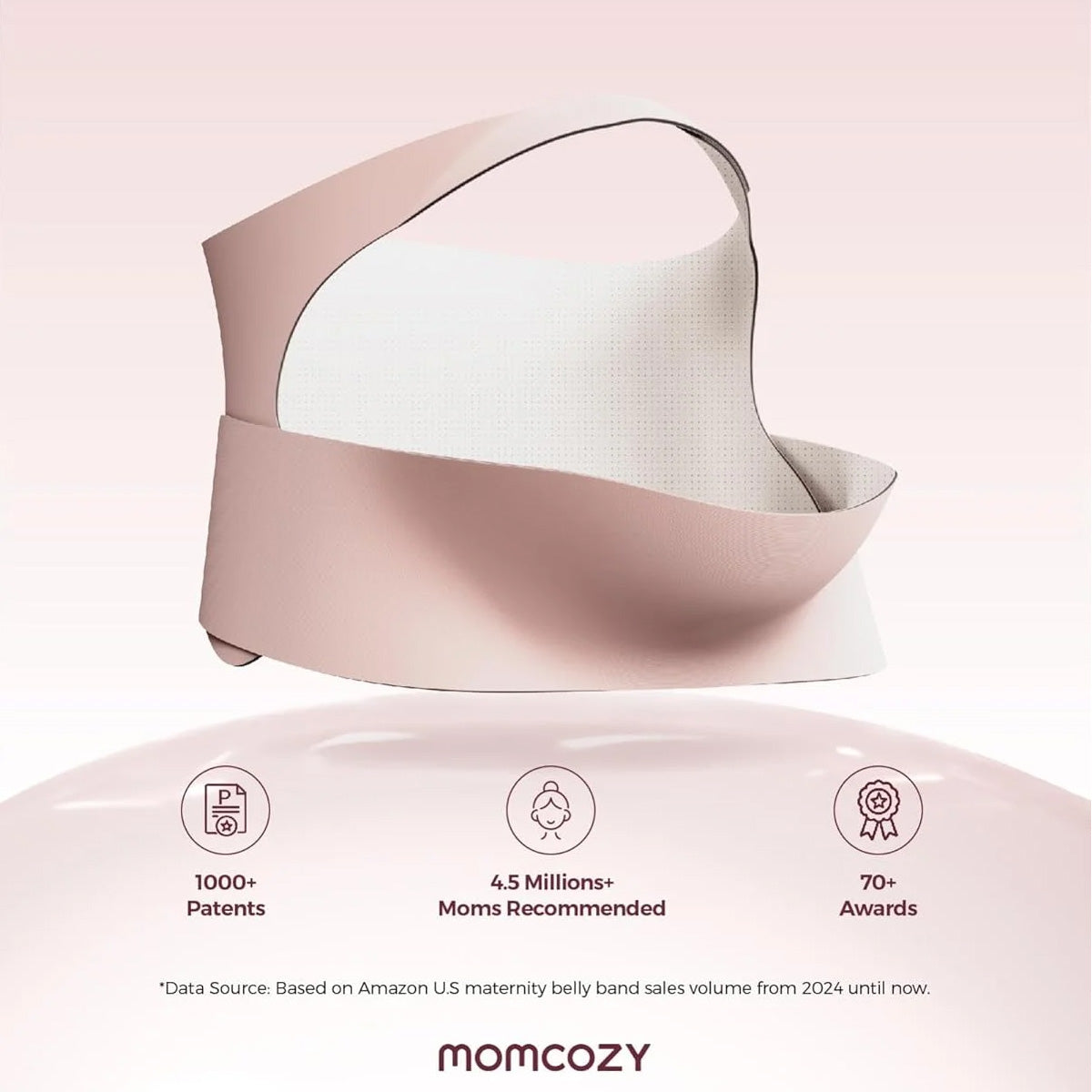Momcozy Adjustable Maternity Support Belt for Back and Pelvic Pain Relief - Skin, Size Large