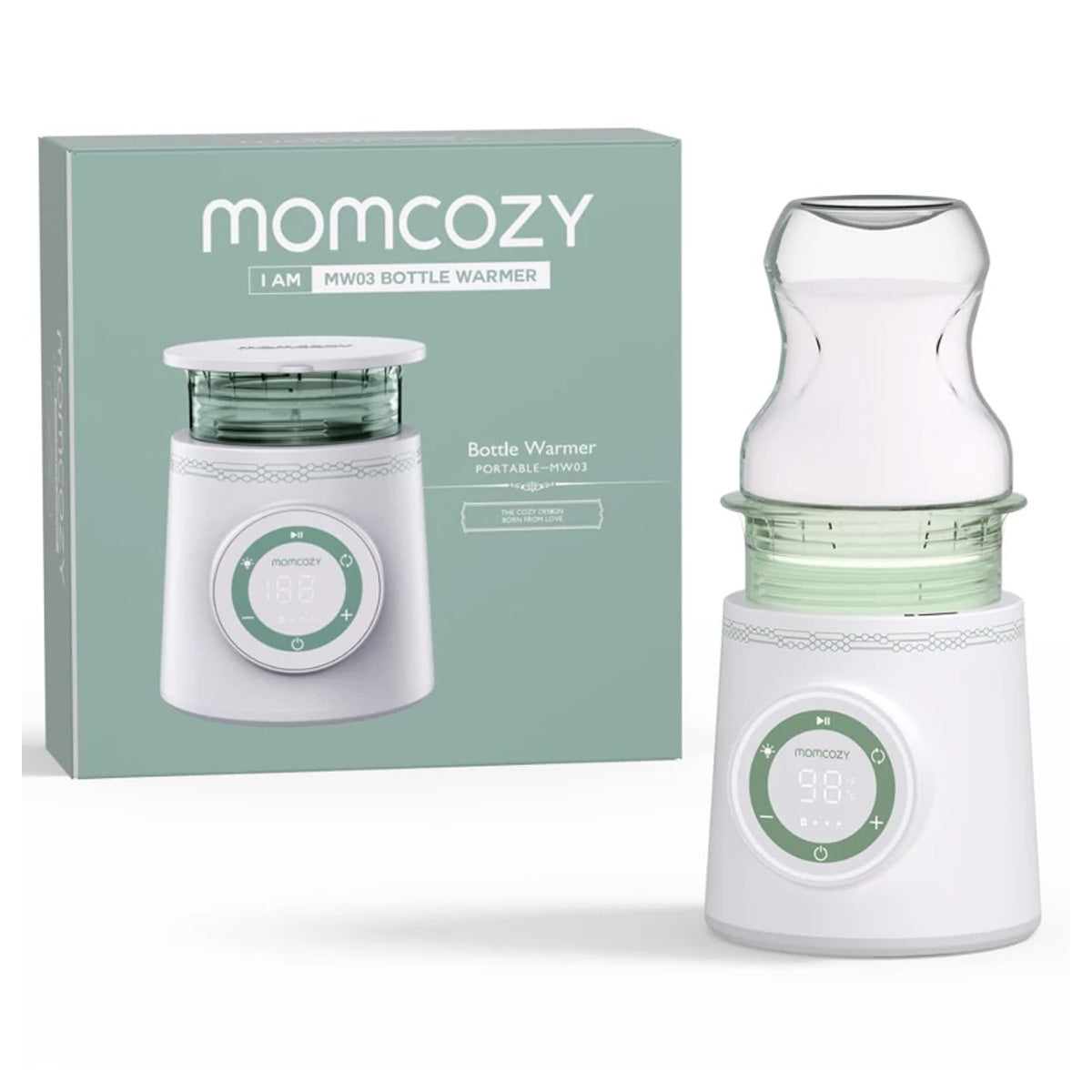 Momcozy Portable Travel Bottle Warmer - Fast Heating & Double Leak-Proof Design for On-the-Go Feeding
