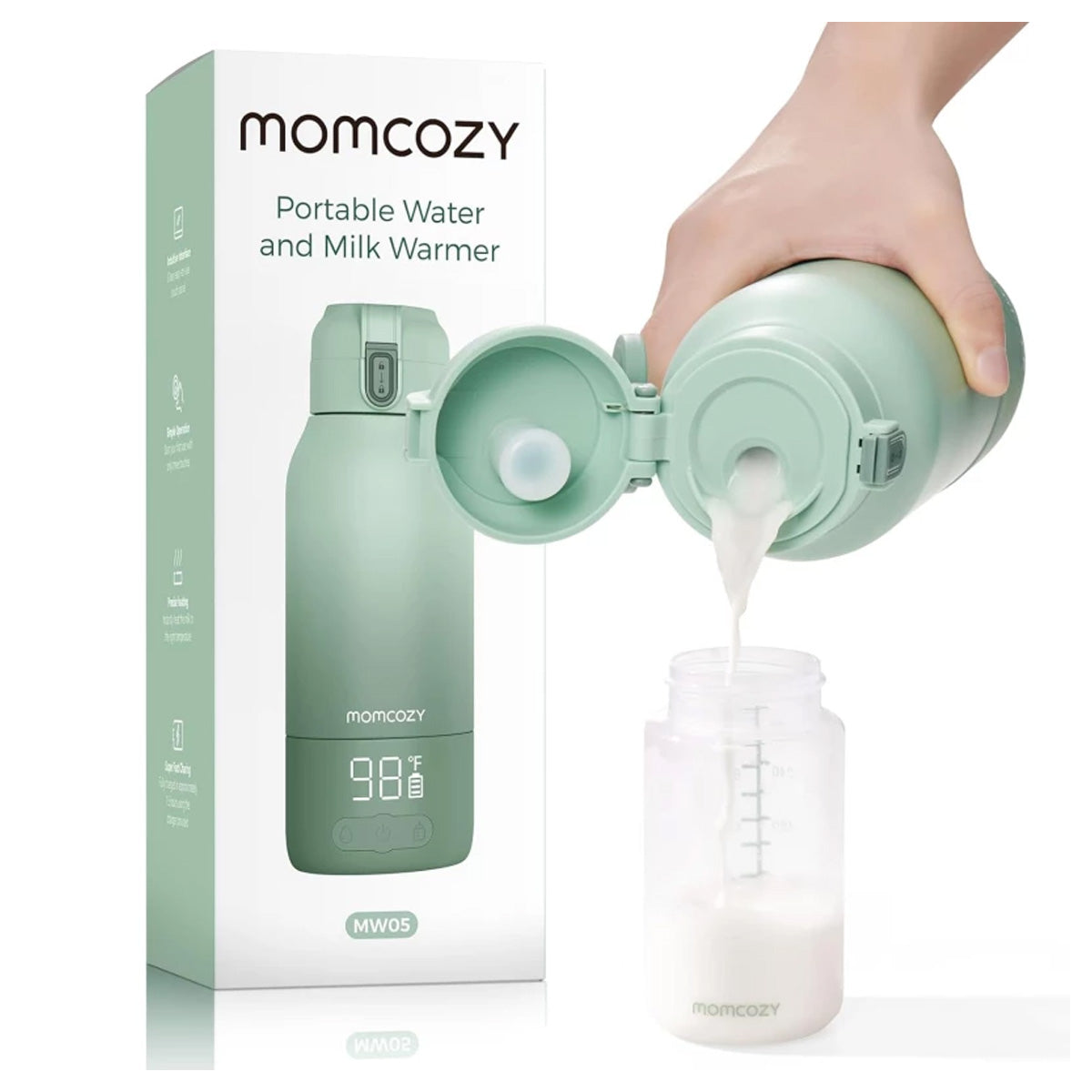 Momcozy Portable 17oz Breast Milk and Water Warmer for Travel and On-the-Go Feeding