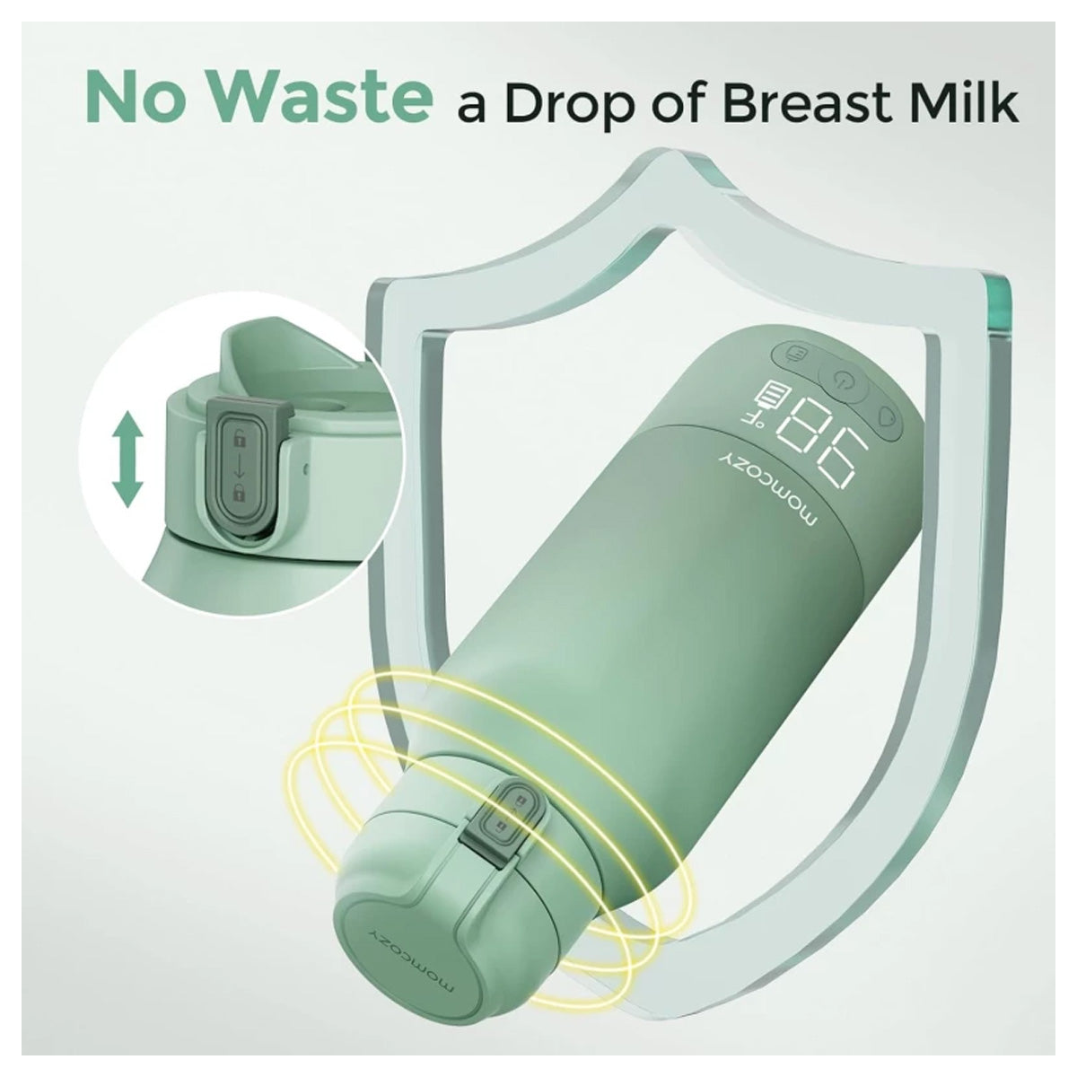 Momcozy Portable 17oz Breast Milk and Water Warmer for Travel and On-the-Go Feeding