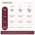 Momcozy Silver Nipple Shields for Breastfeeding - 45MM Large Size