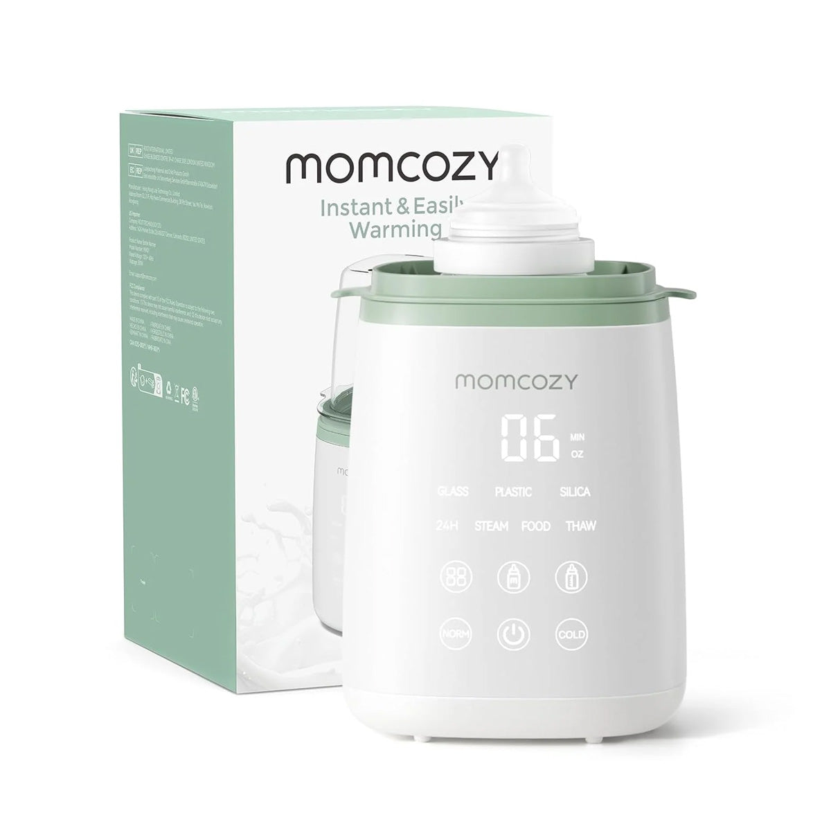 Momcozy Superfast Portable Baby Bottle Warmer and Instant Water Warmer for Travel and Home Use