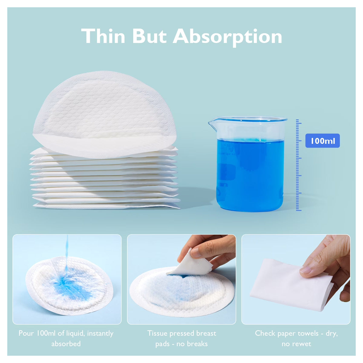Momcozy Ultra-Thin Disposable Nursing Pads - 200 Count Super Absorbent Breathable Breastfeeding Pads for Leak Protection and Comfort