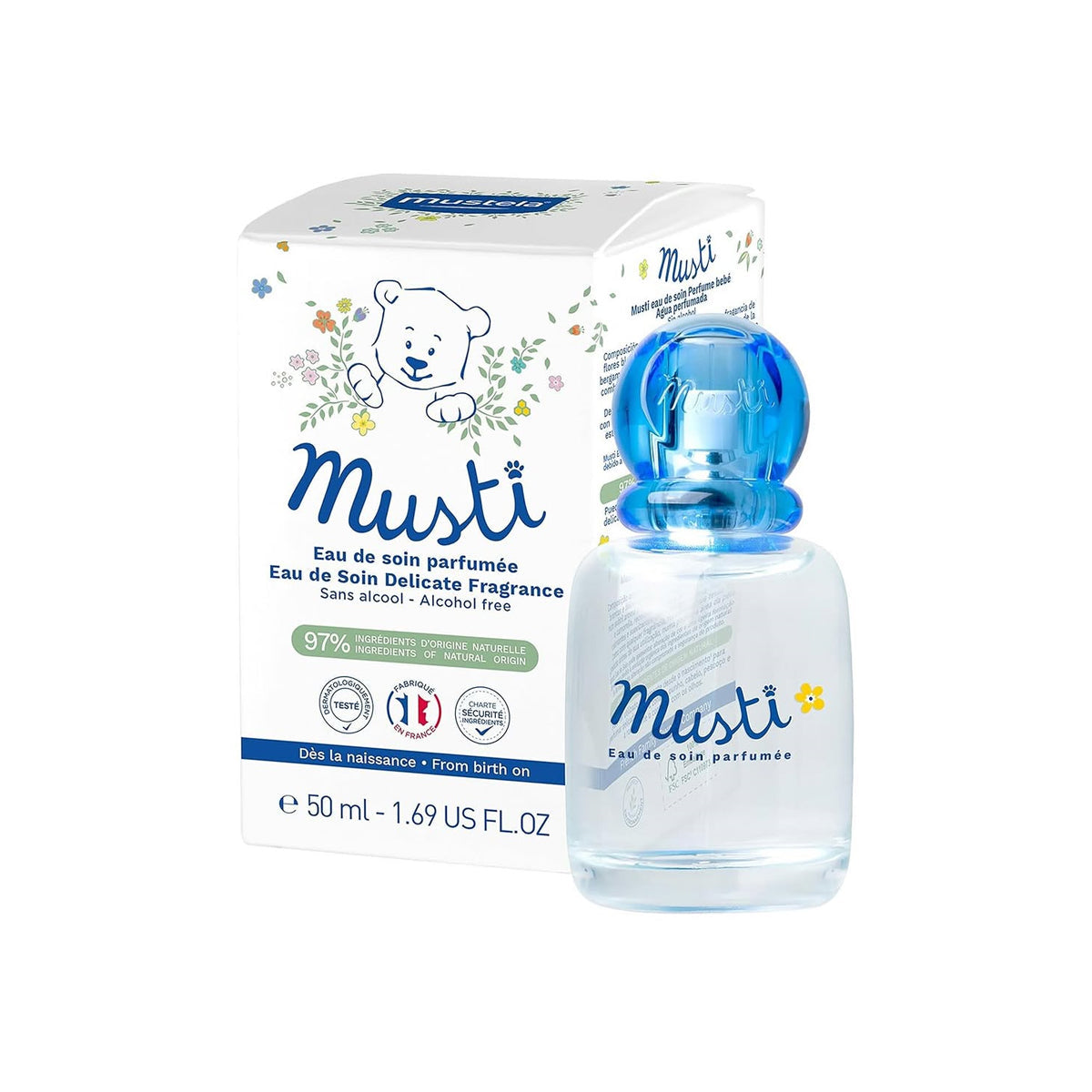 Mustela Musti Eau De Soin Delicate Fragrance Alcohol Free Scented Water Gift Box 50ml Health Boutique