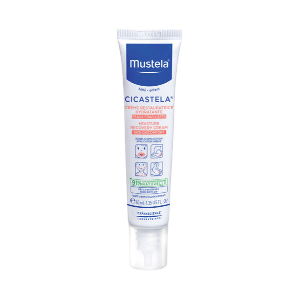 Mustela Cicastela Moisture Recovery Cream Avocado Perseose Panthenol Hyaluronic Acid Copper Zinc 40ml Health Boutique