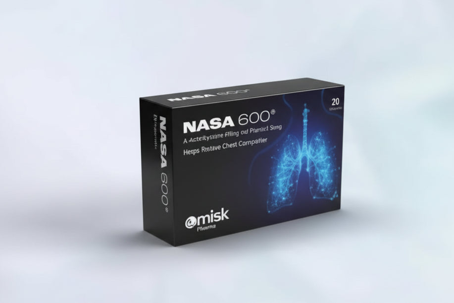 Nasa 600 capsules 20 acetylcysteine mucolytic respiratory mucus relief medicine