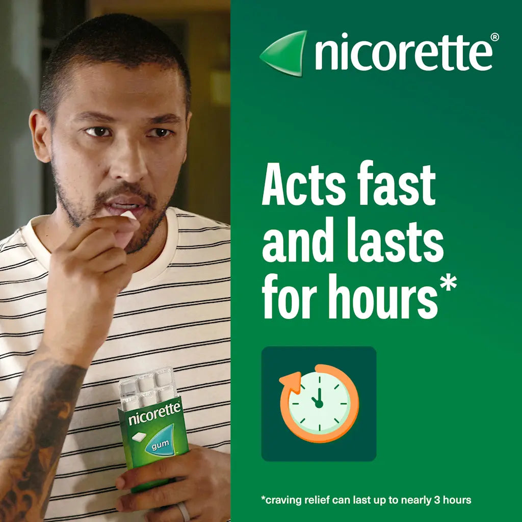 Nicorette® Gum – Fresh Mint 4 mg (30 Pieces) – Smoking Cessation Support