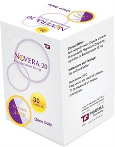 كبسولات Novera® 20mg – علاج ارتجاع الحمض إيزوميبرازول كبسولات Novera® 20mg – علاج ارتجاع الحمض إيزوميبرازول