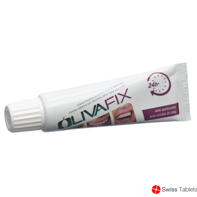 Olivafix day and night denture adhesive cream 40 g strong hold denture fixing cream