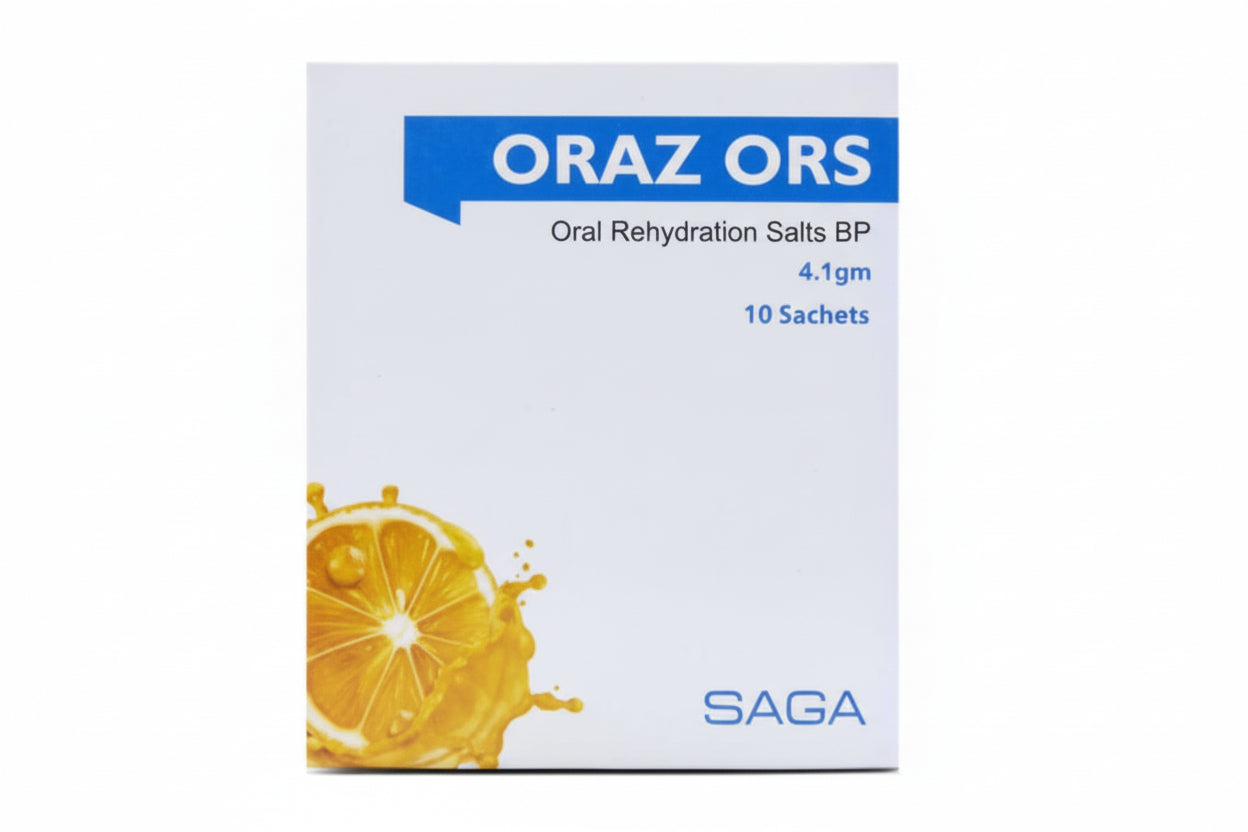 Oraz® ORS Sachets (10 Sachets) – Oral Rehydration Salts for Dehydration