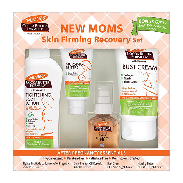 Palmer's New Moms Skin Firming Recovery Set postpartum skincare collection with cocoa butter Health Boutique