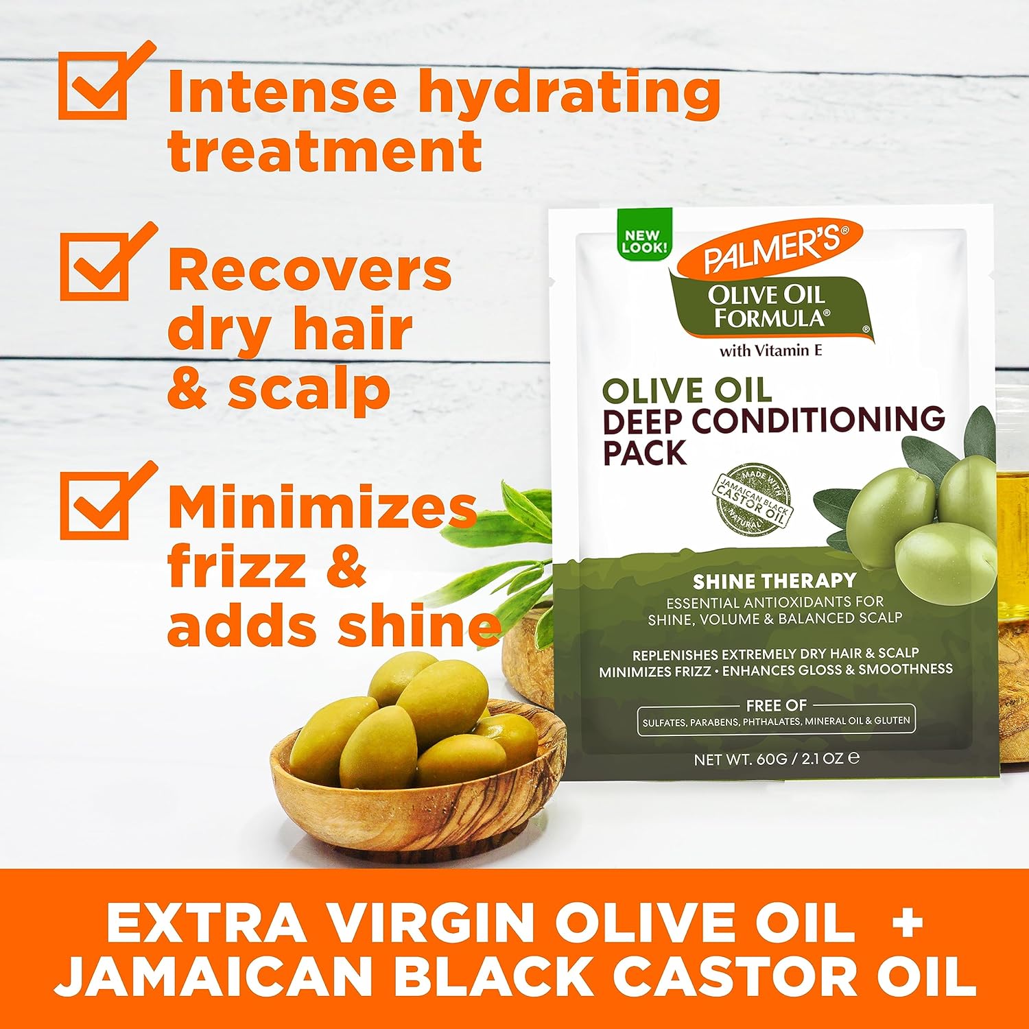 Palmer's Olive Oil Deep Conditioner For Frizz-Prone Hair Pack 60g intensive hair treatment for dry frizzy hair Health Boutique