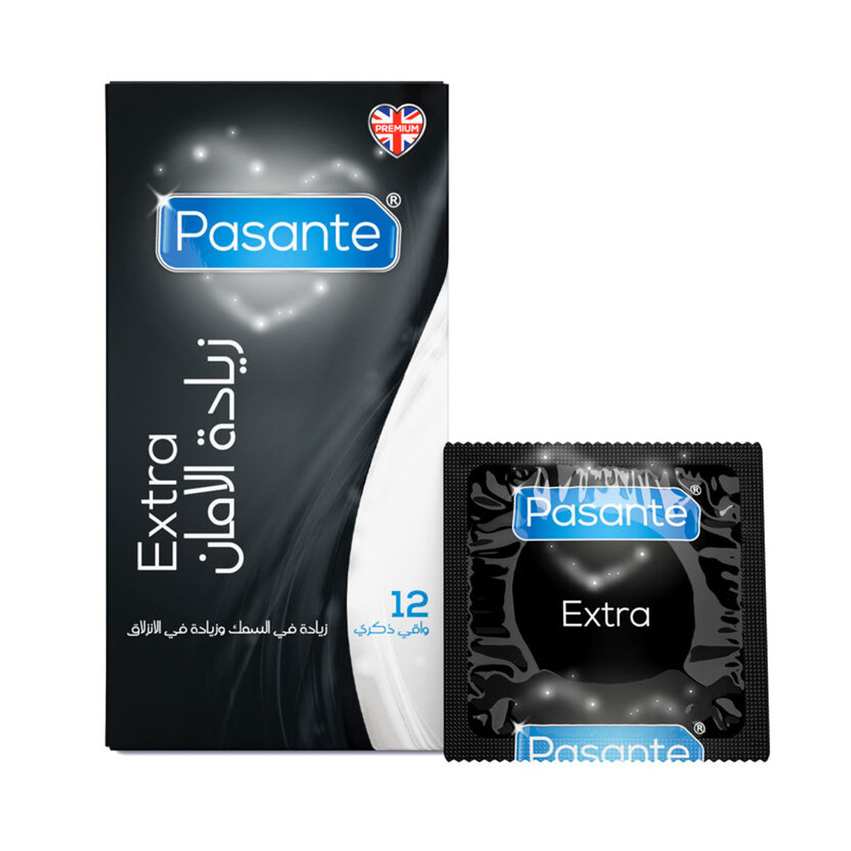 Pasante Extra Lubricated Latex Condoms - 12 Pack