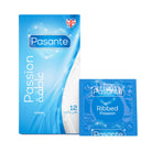Pasante Passion Flavoured Condoms - 12 Pack Lubricated Latex Contraceptives