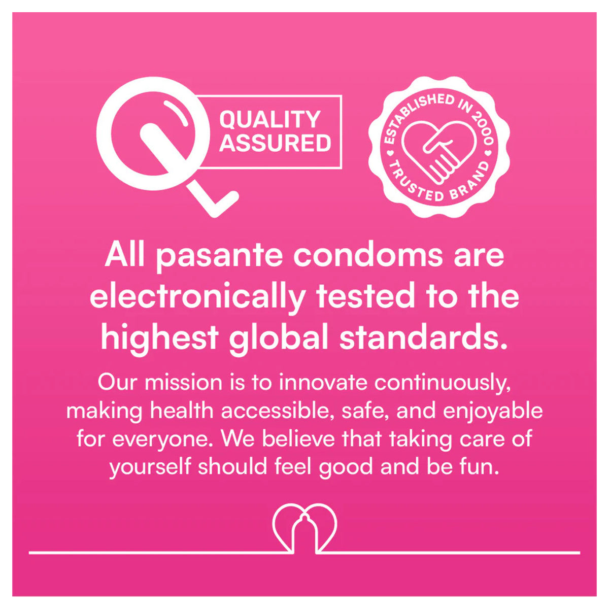 Pasante Regular Condoms - Standard Fit Lubricated Latex Condoms, 3 Pack