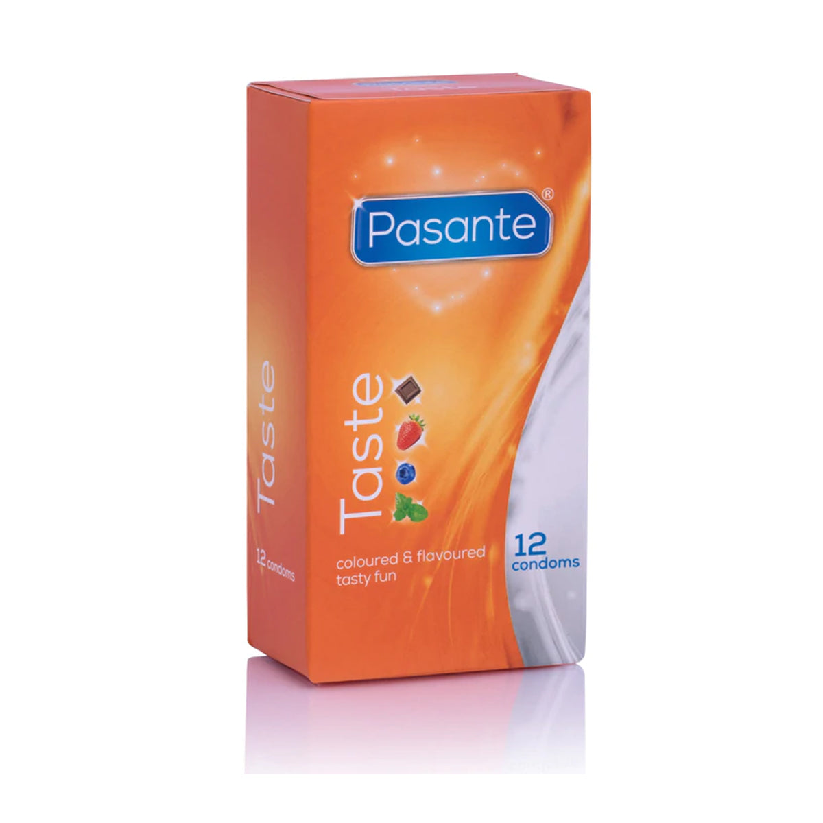 Pasante Taste Flavoured Condoms - 12 Pack Assorted Fruit Flavours
