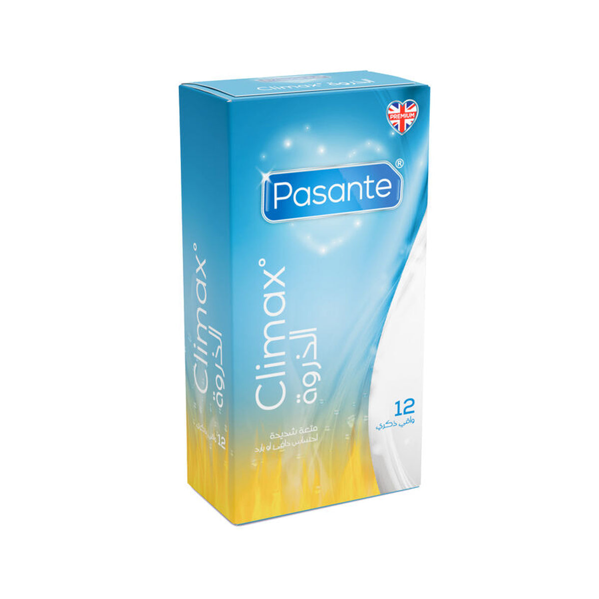 Pasante Climax Delay Condoms - 12 Pack Lubricated Latex Condoms with Benzocaine