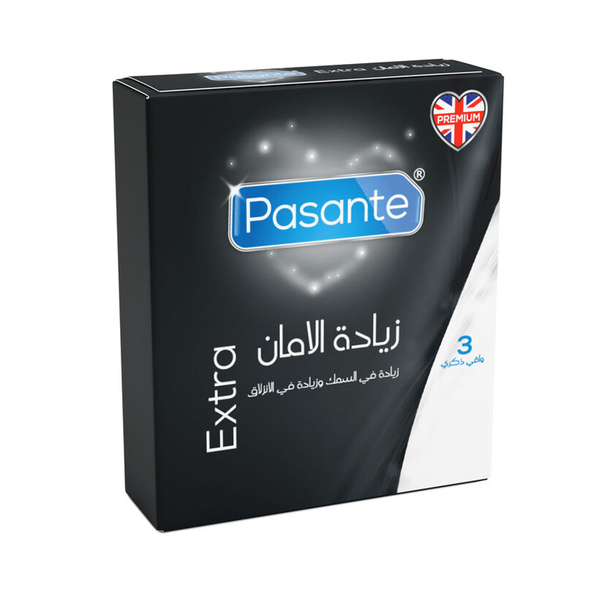 Pasante Extra Lubricated Latex Condoms - 3 Pack