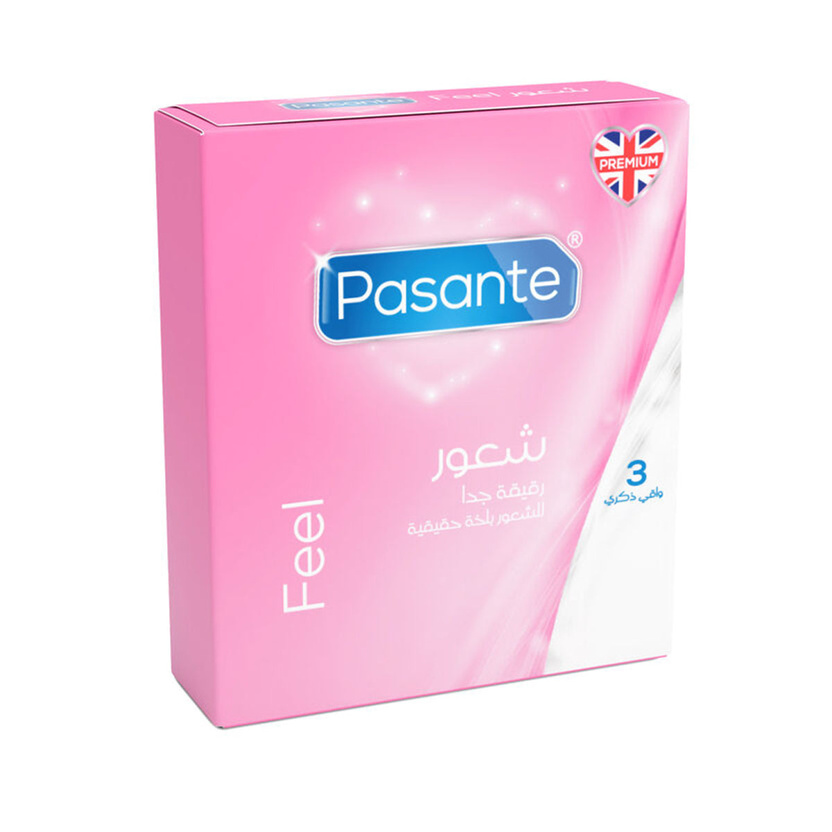Pasante Feel Ultra-Thin Lubricated Latex Condoms - 3 Pack