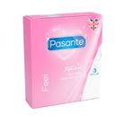 Pasante Feel Ultra-Thin Lubricated Latex Condoms - 3 Pack