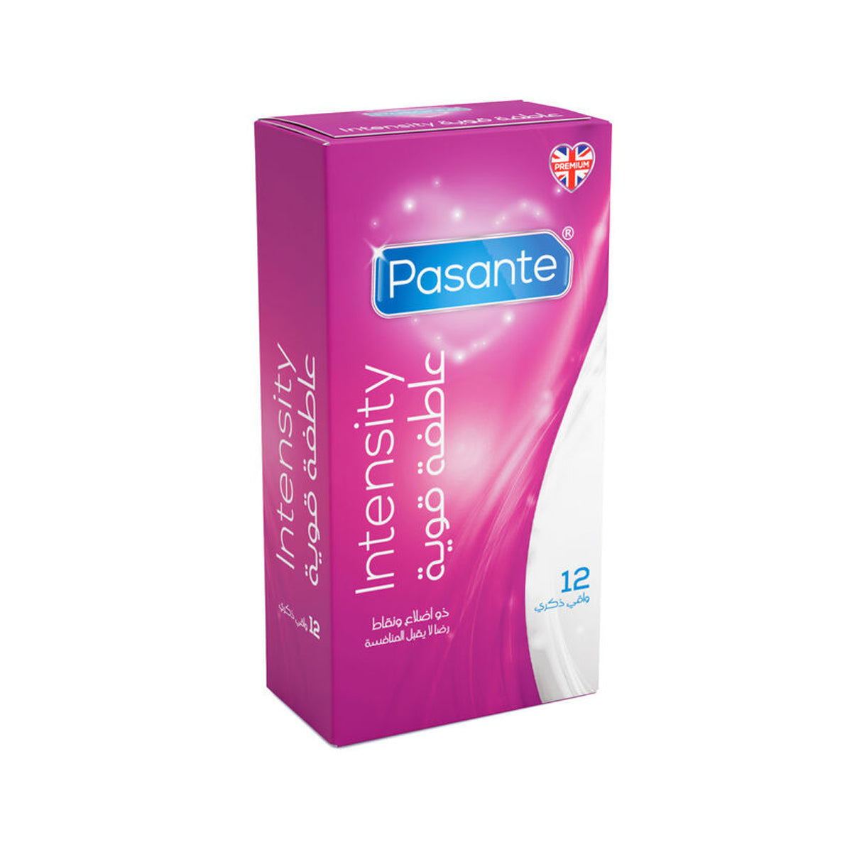 Pasante Intensity Ribbed and Dotted Condoms - 12 Pack Lubricated Latex