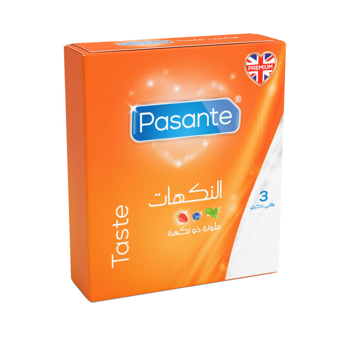 Pasante Taste Flavoured Condoms - 3 Pack Assorted Fruit Flavours