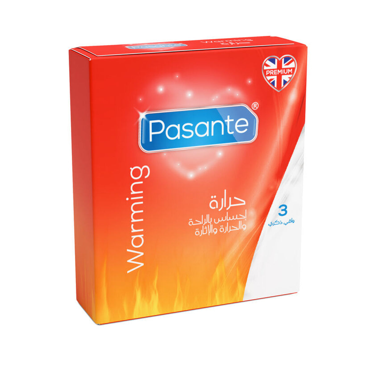 Pasante Warming Lubricated Latex Condoms - 3 Pack
