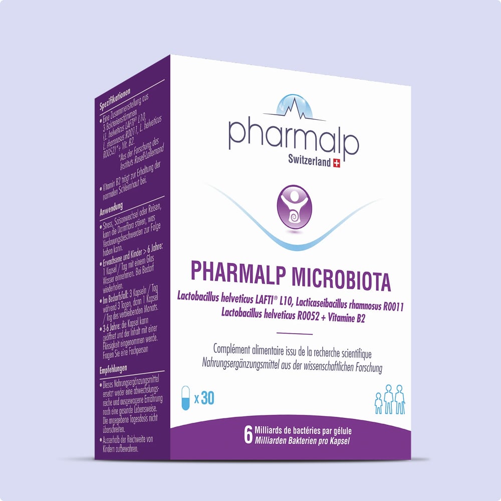 Pharmalp Microbiota probiotic capsules – digestive and gut microbiota support supplement