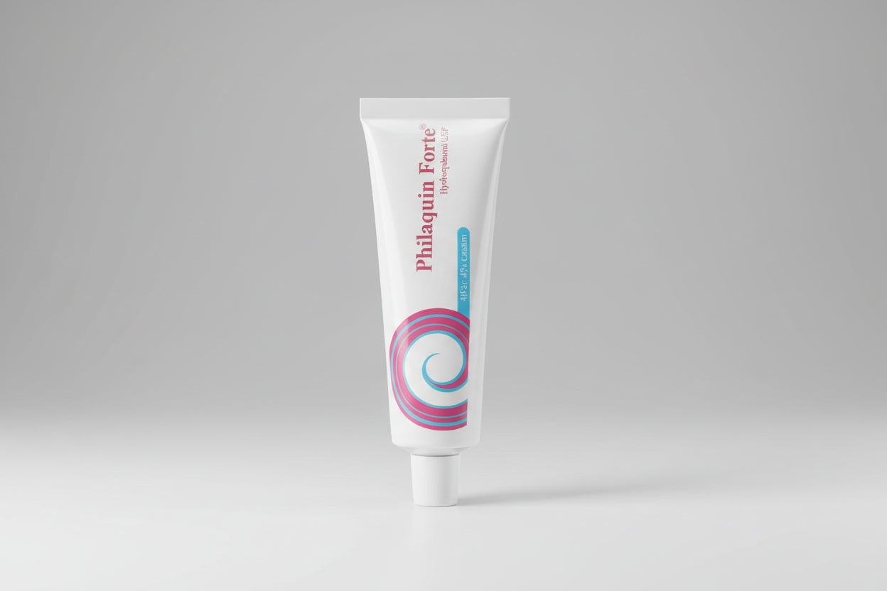 Philaquin Forte 4% cream hydroquinone dark spots melasma hyperpigmentation skin lightening cream uneven skin tone treatment Health Boutique