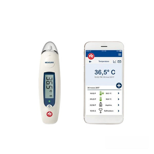 Pic Solution Thermodiary Ear Thermometer – Smart Infrared with App Sync