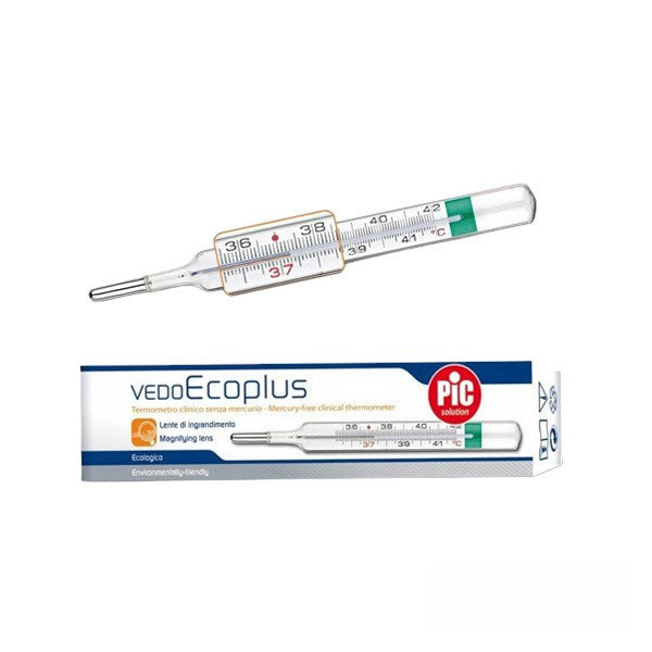 Pic Solution Vedoecoplus Mercury-Free Glass Thermometer - Accurate & Eco-Friendly