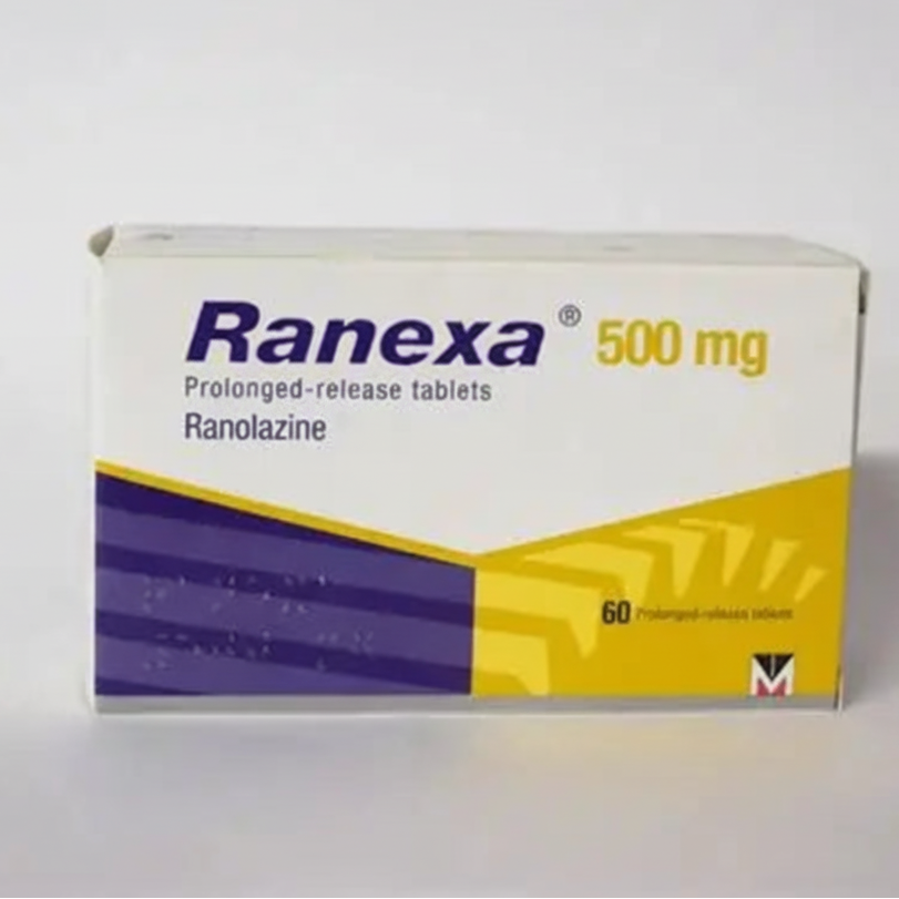 Ranexa 500 mg 60 tablets ranolazine prolonged release chronic angina blister pack
