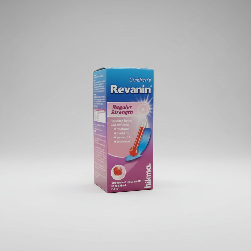 Revanin DS 125mg/5ml oral suspention paracetamol pediatric fever relief 100 ml