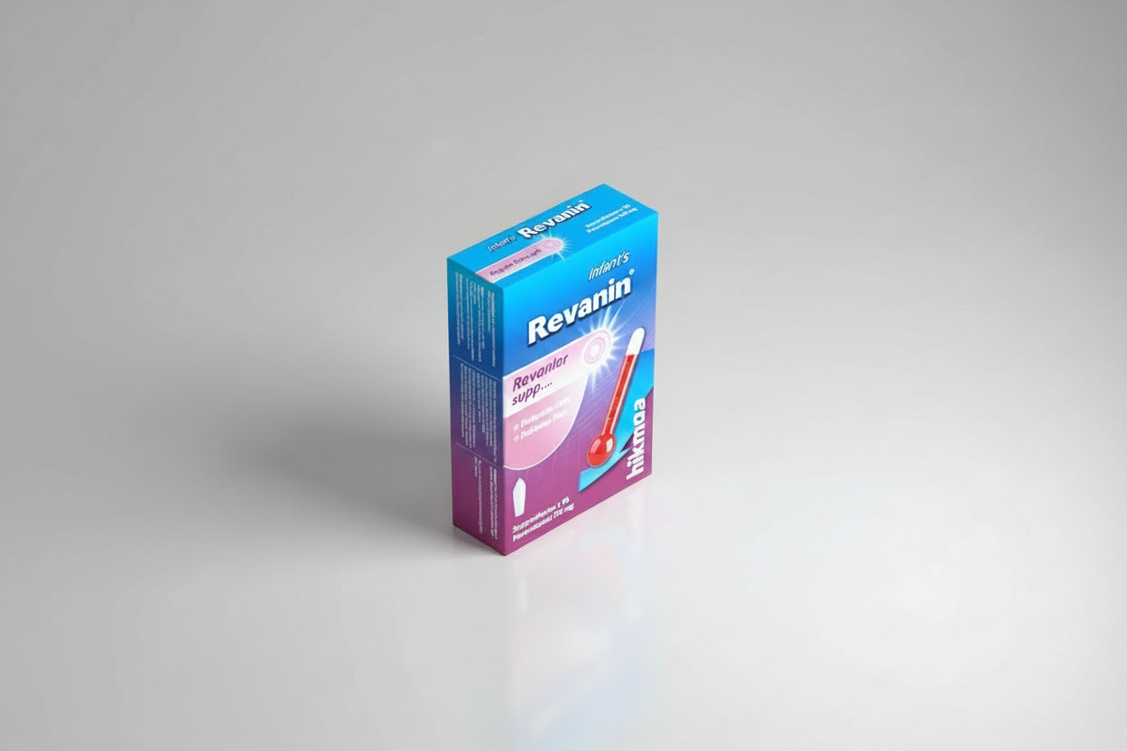 Revanin infant 125mg suppositories paracetamol fever and pain relief 10 suppositories 