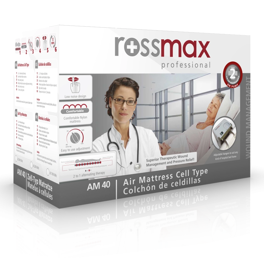 Rossmax AM40 Cell Air Mattress – alternating pressure anti-decubitus mattress with medical pump
