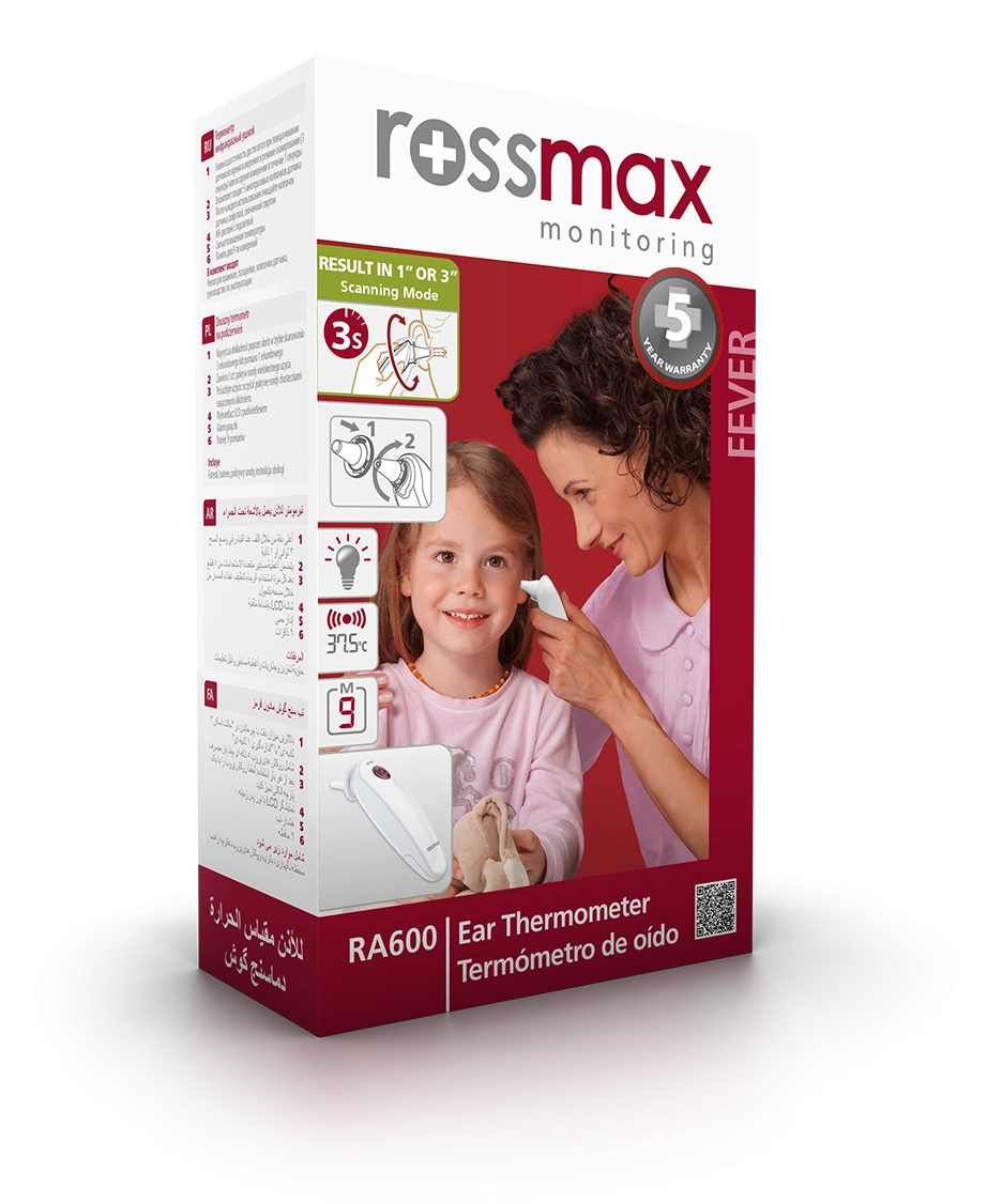 Rossmax RA600 Infrared Ear Thermometer – fast accurate 1-second temperature device