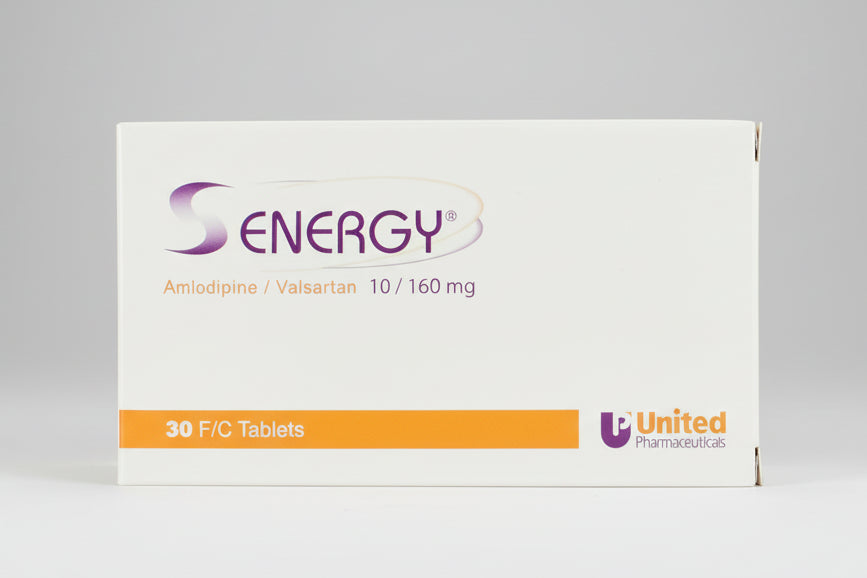 Senergy 160/10 mg valsartan amlodipine 30 tablets for blood pressure control therapy