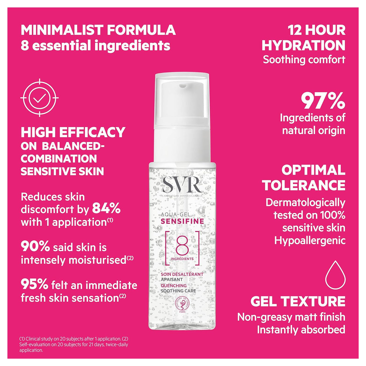 SVR Sensifine Aqua Gel Aloe Vera Panthenol Hydrating Gel 40ml Sensitive Skin Health Boutique