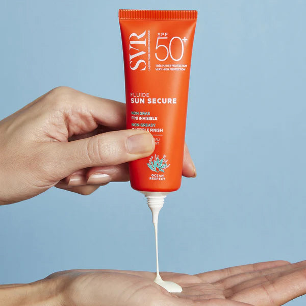 SVR Sun Secure Fluide SPF50 Plus Niacinamide Face Sunscreen 50ml Broad Spectrum Protection Health Boutique