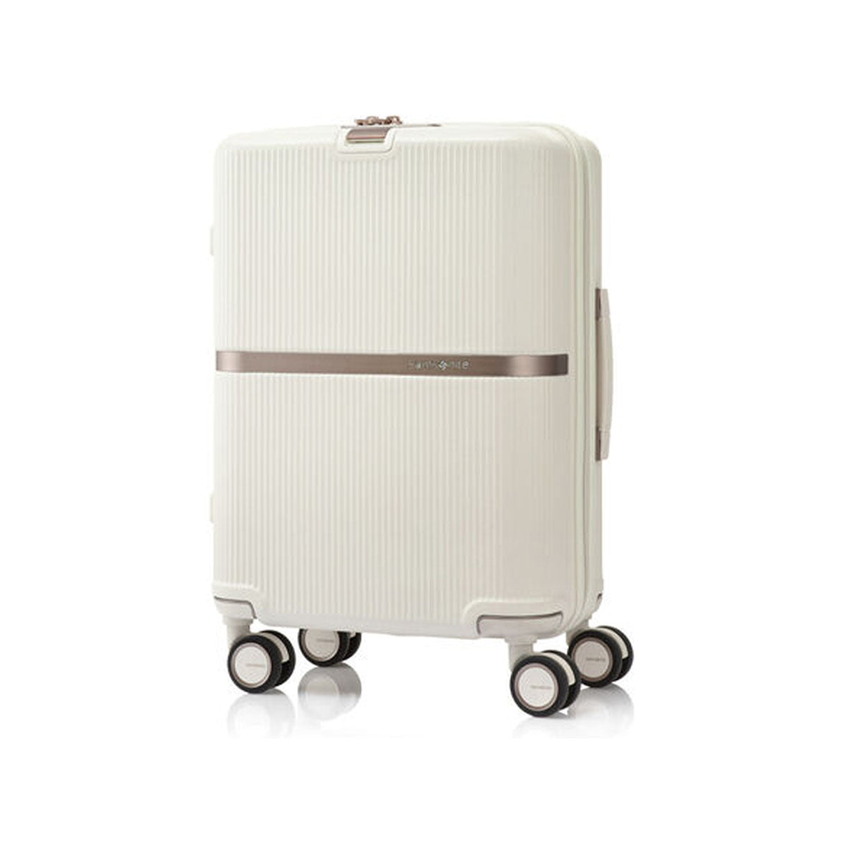 Samsonite Minter Spinner Ivory Hardside Luggage with Expandable Capacity and TSA Lock