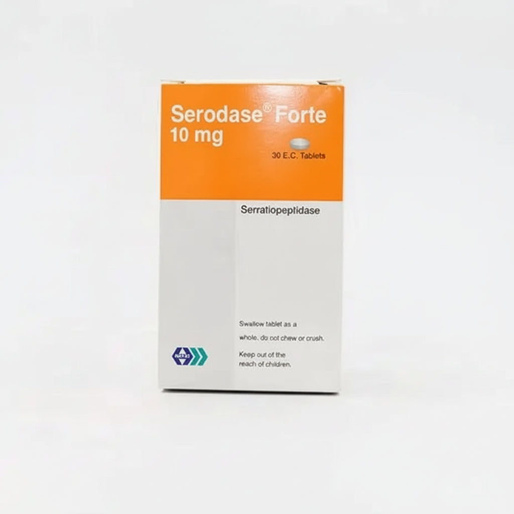 Serodase Forte 10 mg serratiopeptidase tablets 30 for inflammation and swelling support