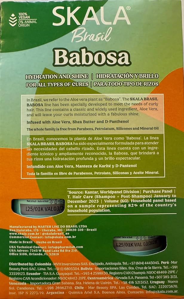 Skala Babosa Hair Set 325 ml – vegan aloe vera shampoo & conditioner duo for deep hydration and curl definition health boutique Jordan