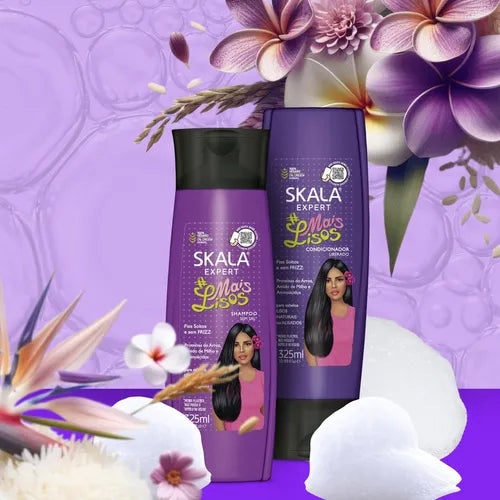 Skala Mais Lisos Hair Set 325 ml (Shampoo + Conditioner) – vegan frizz‑control smoothing duo for sleek hair health boutique Jordan 