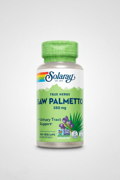 Solaray Saw Palmetto Berry 580mg capsules – herbal prostate and urinary health supplement