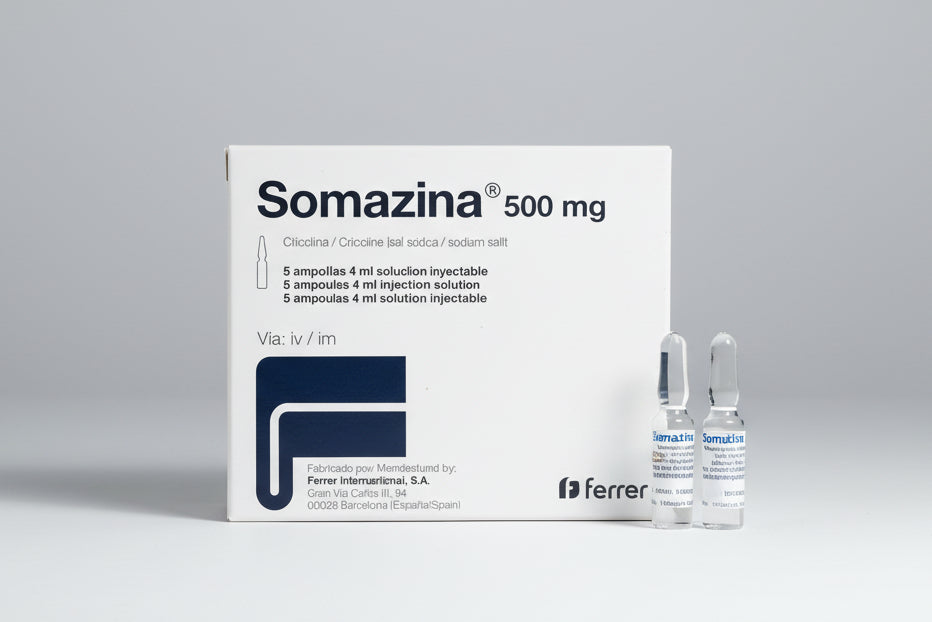 Somazina 500 mg citicoline injection 5 ampoules for neurological and cognitive support