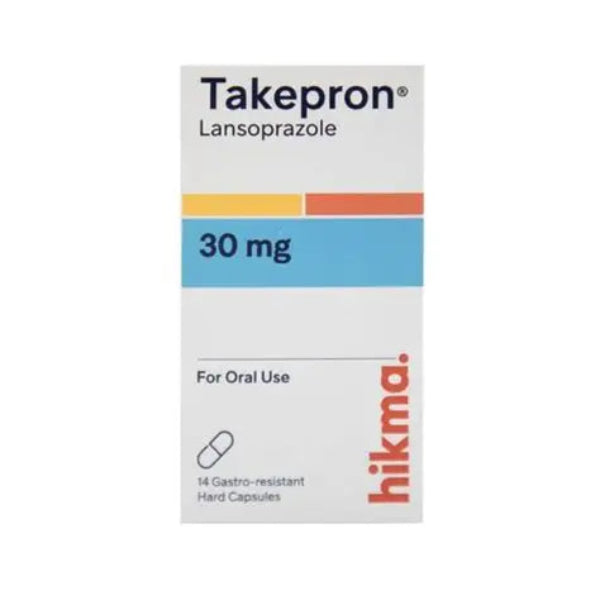 Takepron 30 mg lansoprazole 14 capsules for acid reflux management